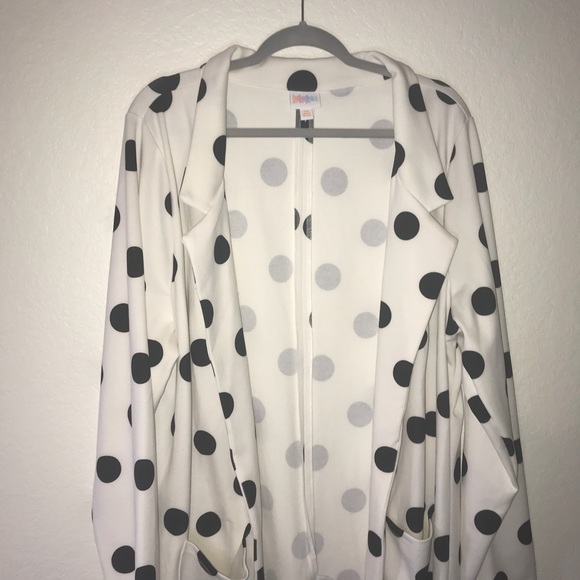 Polka Dots Gwen Blazer LuLaRoe Black & White 3X - Picture 2 of 10